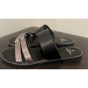 Sophie Sue Black/silver‎ Sandals Womens Size 8